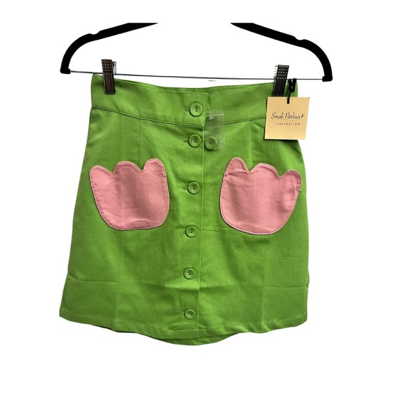 Smak Parlour Green Tulip Match Game Skirt - Picture 2 of 7